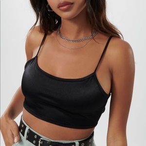 Satin Cage Back Micro-Cami Top